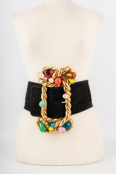 Chanel Belt Black Leather Belt, 1990/1991