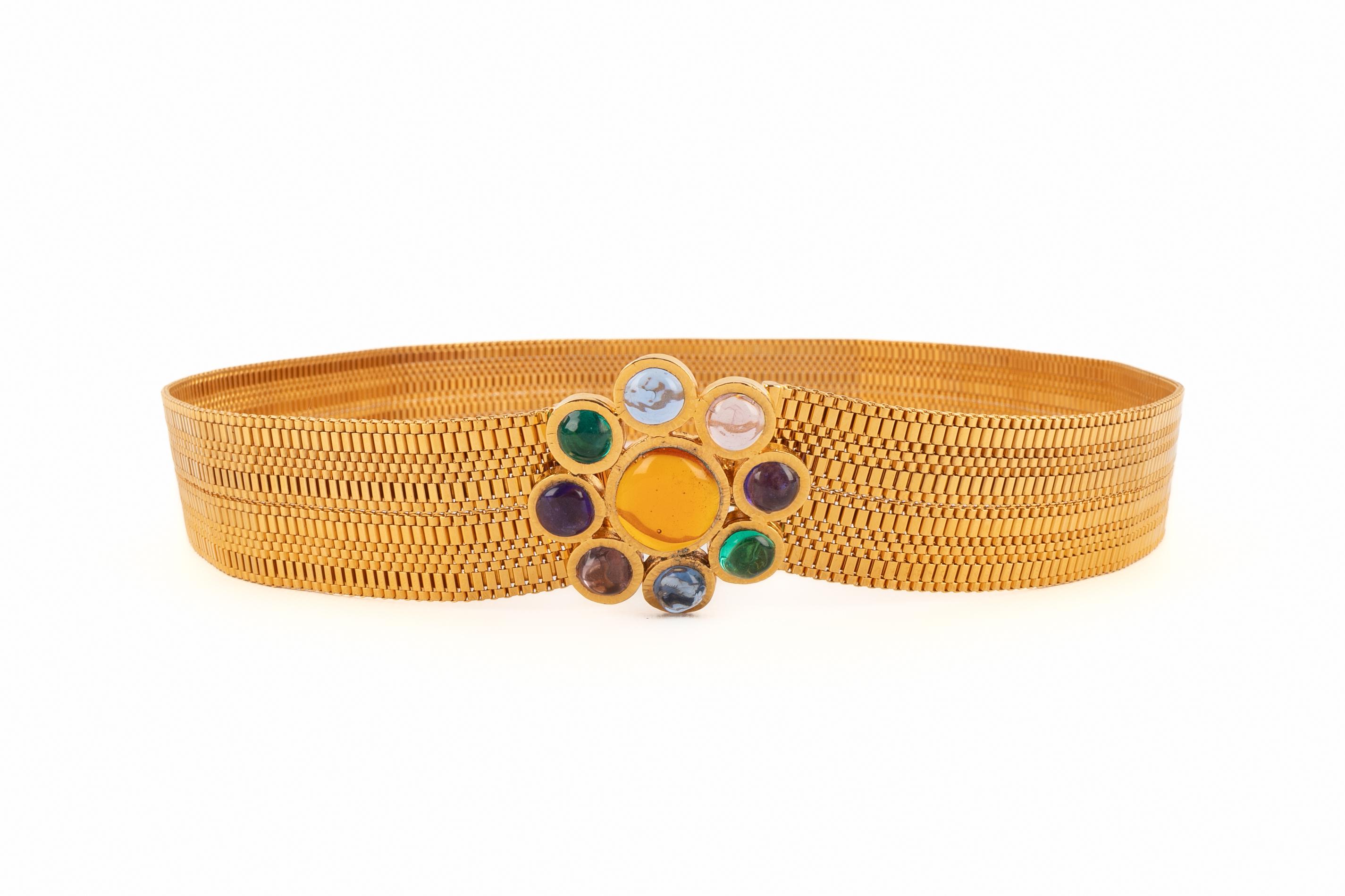 Brown Chanel belt Fall 1995 For Sale