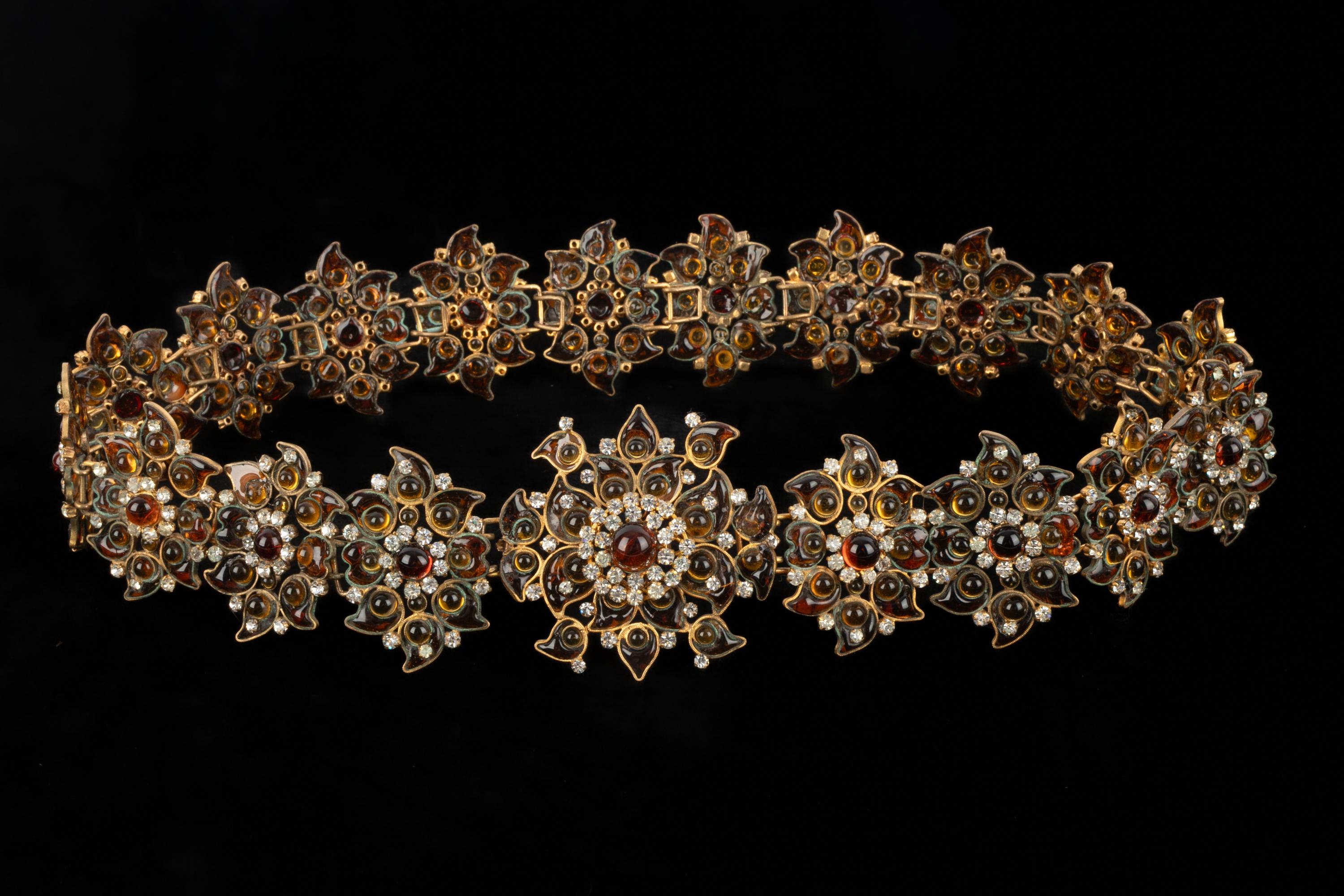 Marron Ceinture Chanel Haute Couture 1988s en vente