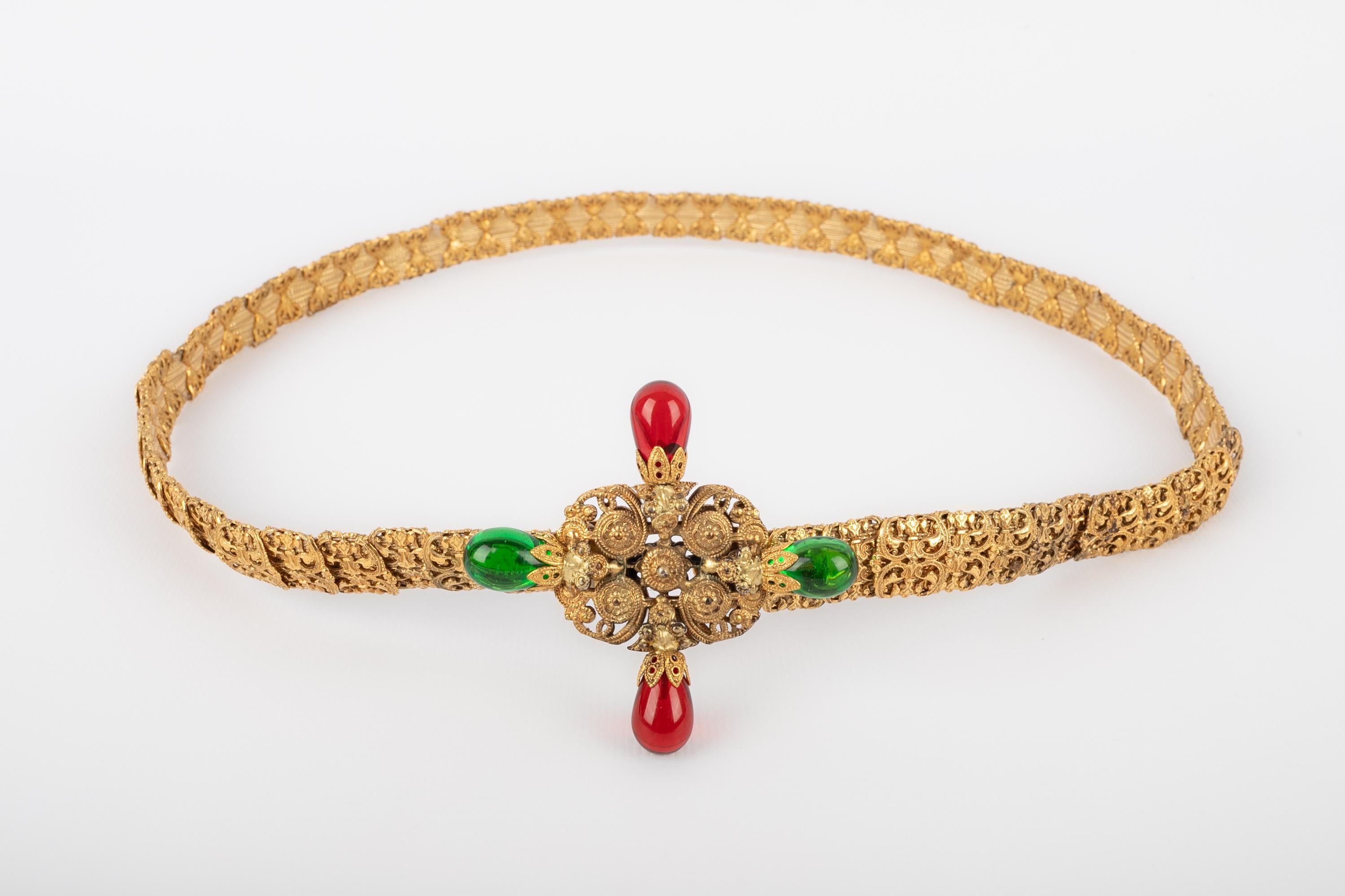 Chanel belt Haute Couture In Excellent Condition For Sale In SAINT-OUEN-SUR-SEINE, FR