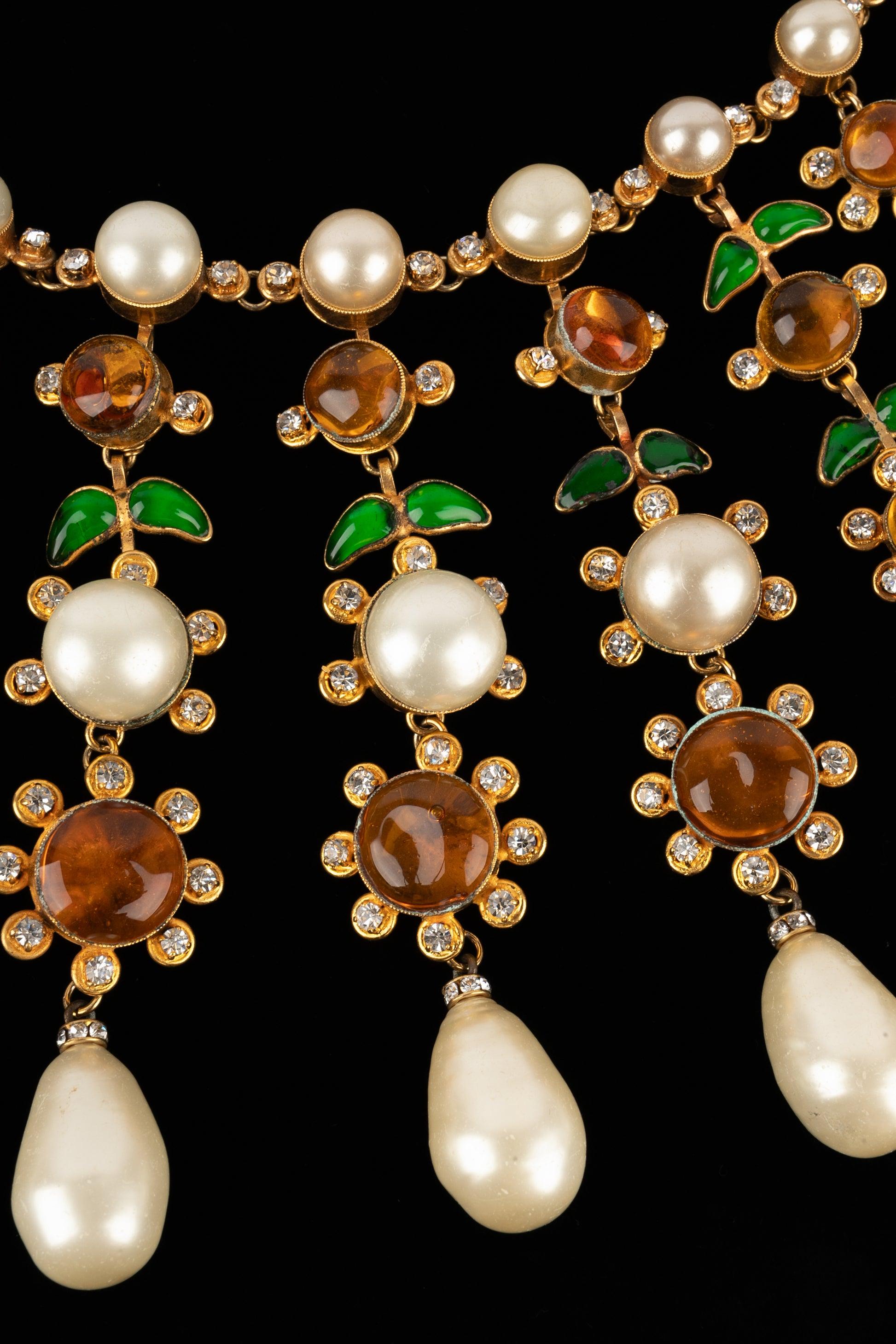 Ceinture haute couture Chanel avec perles, 1991 Pour femmes 