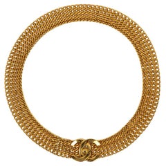Cinturón Chanel de metal dorado, 1997