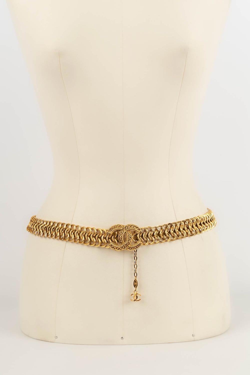 Chanel Belt in Gold Metal and CC Buckle, 1985 4