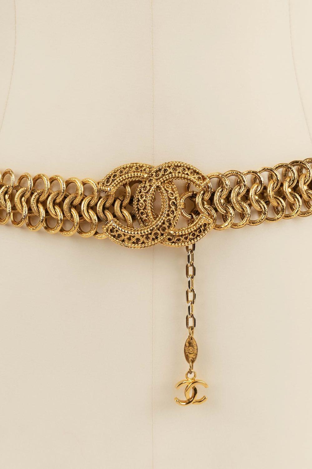 Chanel Belt in Gold Metal and CC Buckle, 1985 5
