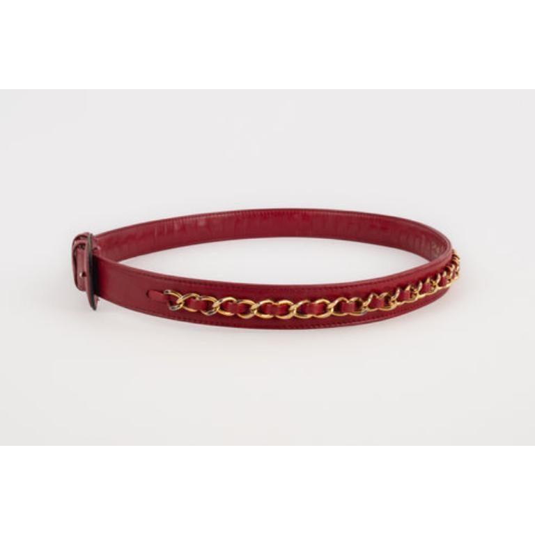 Chanel Belt in Red Leather 1