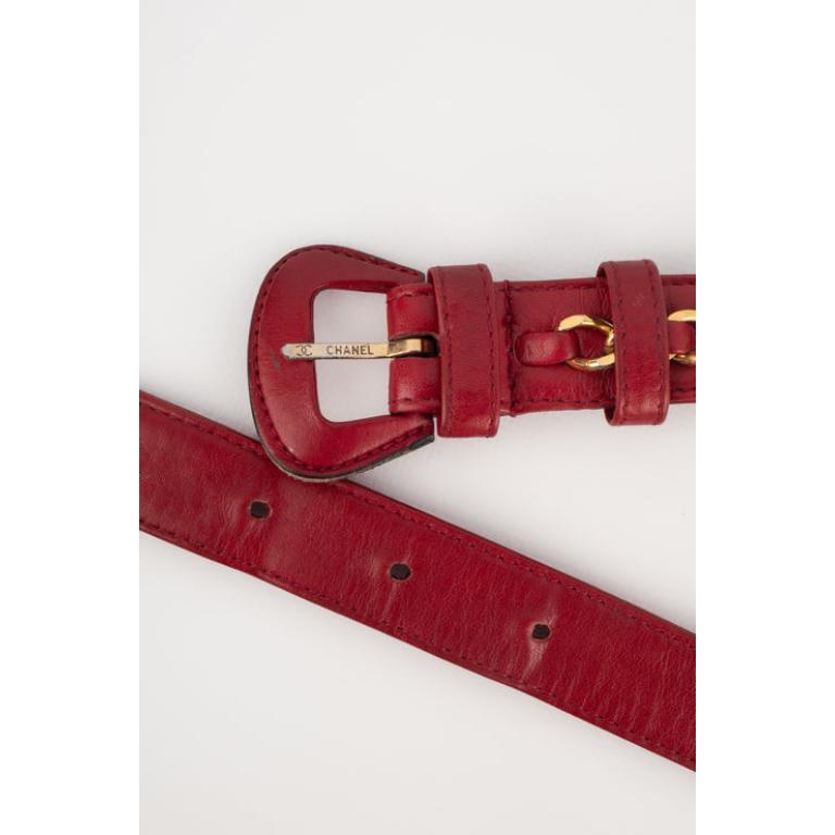 Chanel Belt in Red Leather 3
