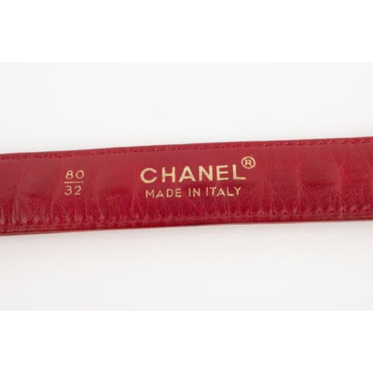 Chanel Belt in Red Leather 4