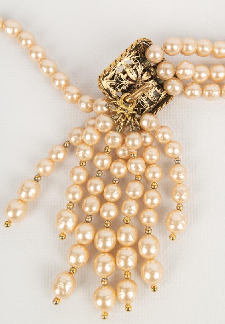 Chanel Belt of Pearly Pearls, 1983 For Sale 1