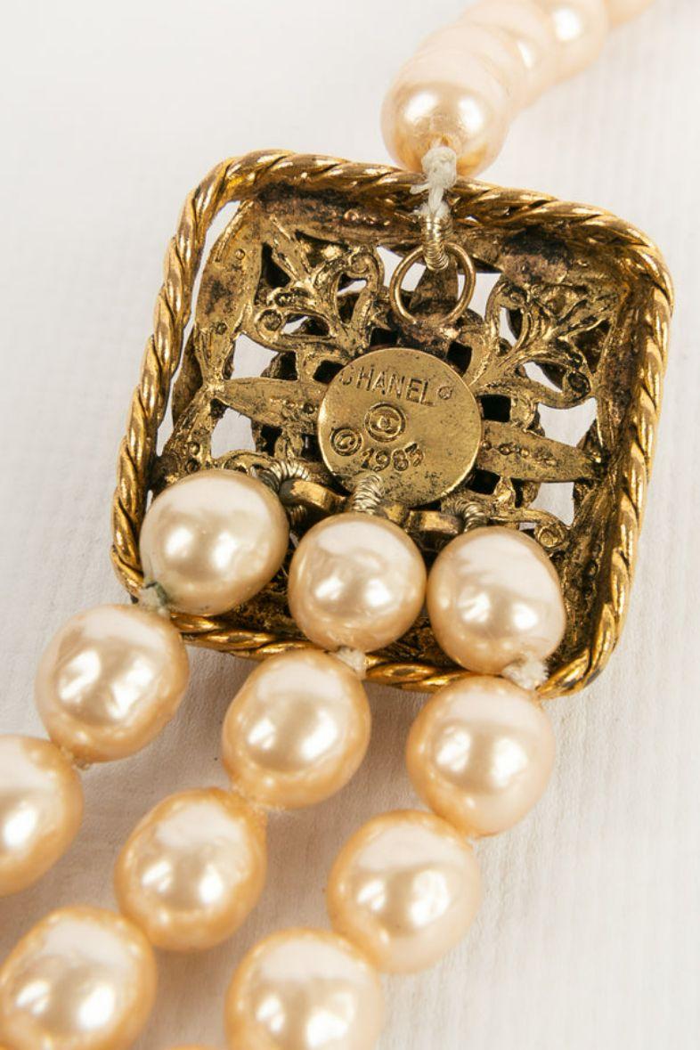 Chanel Belt of Pearly Pearls, 1983 For Sale 2
