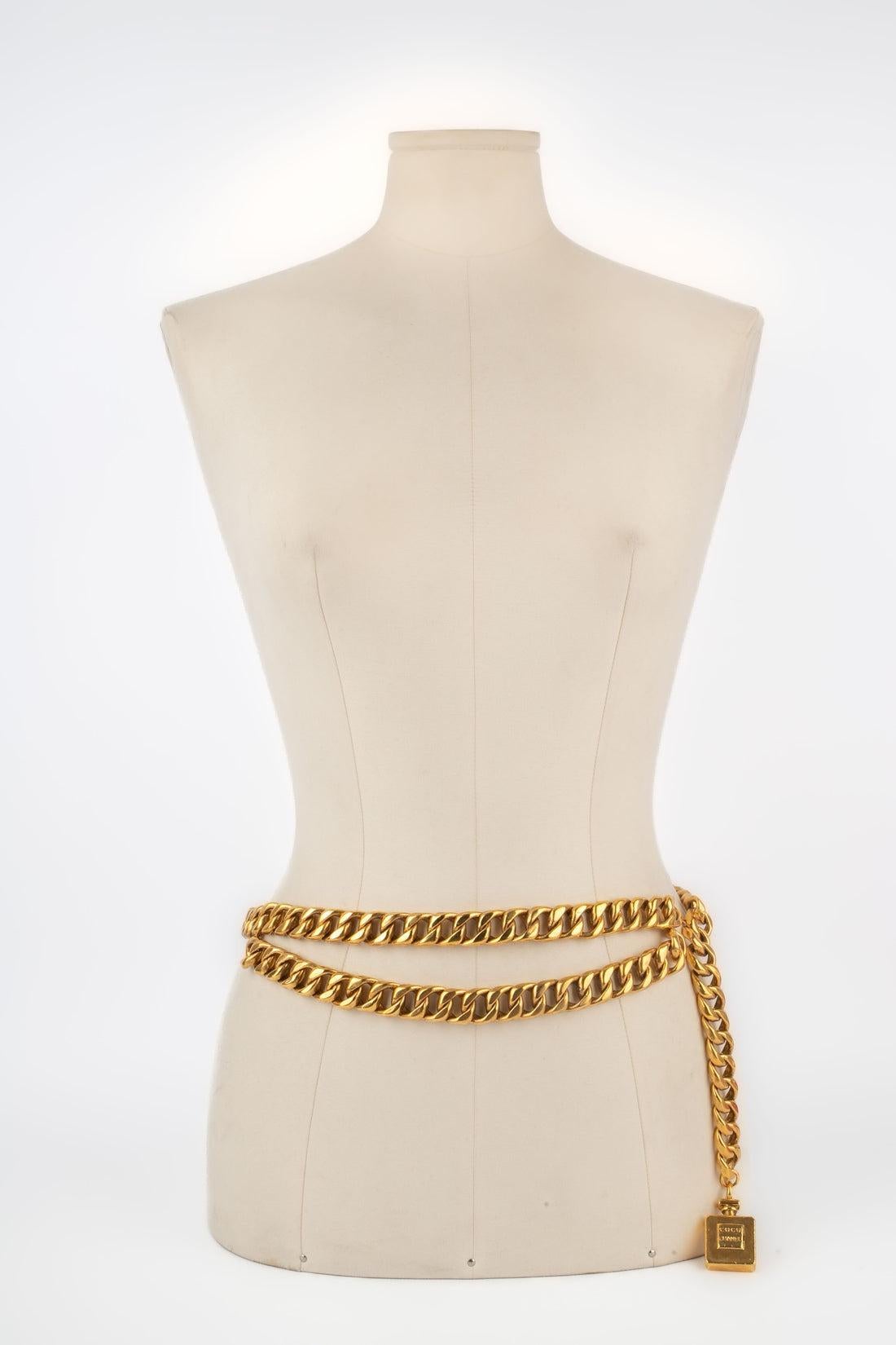 Brown Chanel Belt 'Perfume Bottle', circa 1988 For Sale