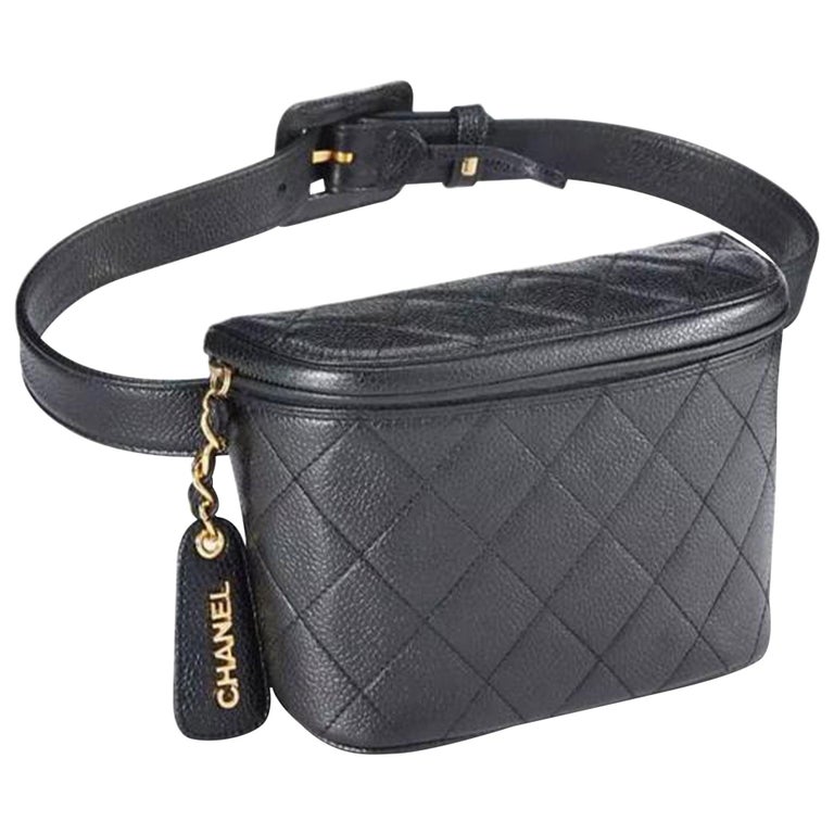 mini chanel belt bag black