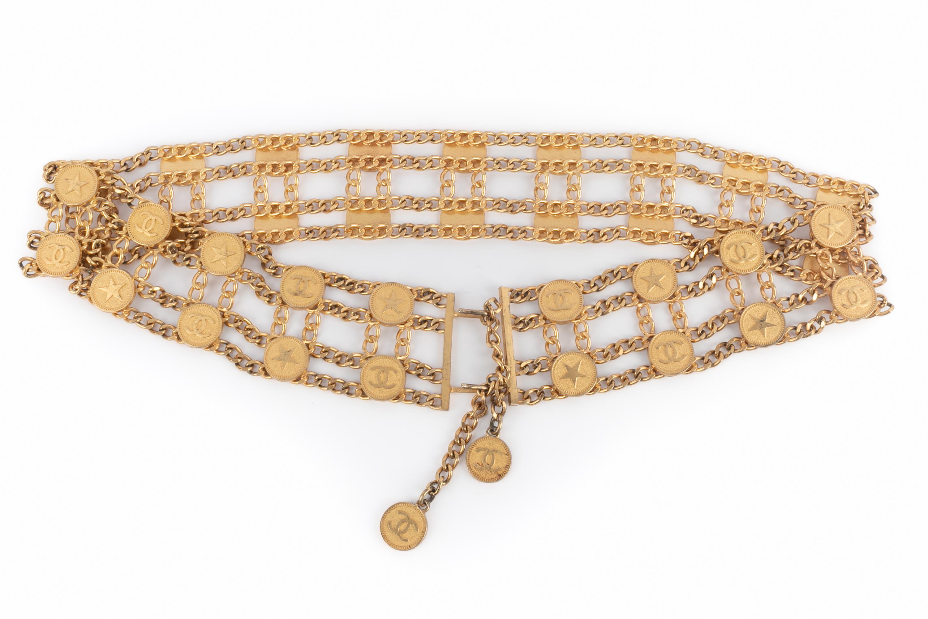 Cinturón Chanel Primavera 2001 Beige en venta