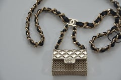 CHANEL Belt With Mini Chanel Purse  SZ 75  NEW With Tags
