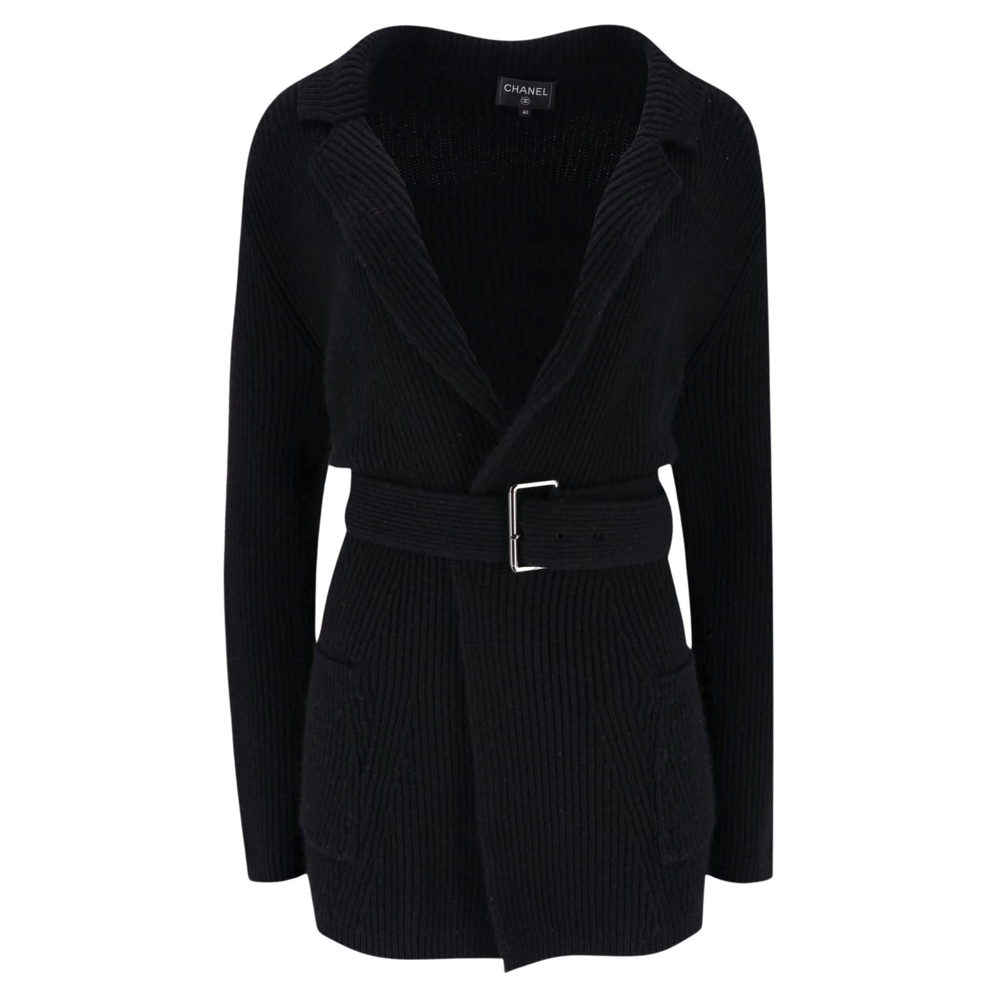 Chanel - Manteau cardio 'Gabrielle Coco' en cachemire avec ceinture en vente
