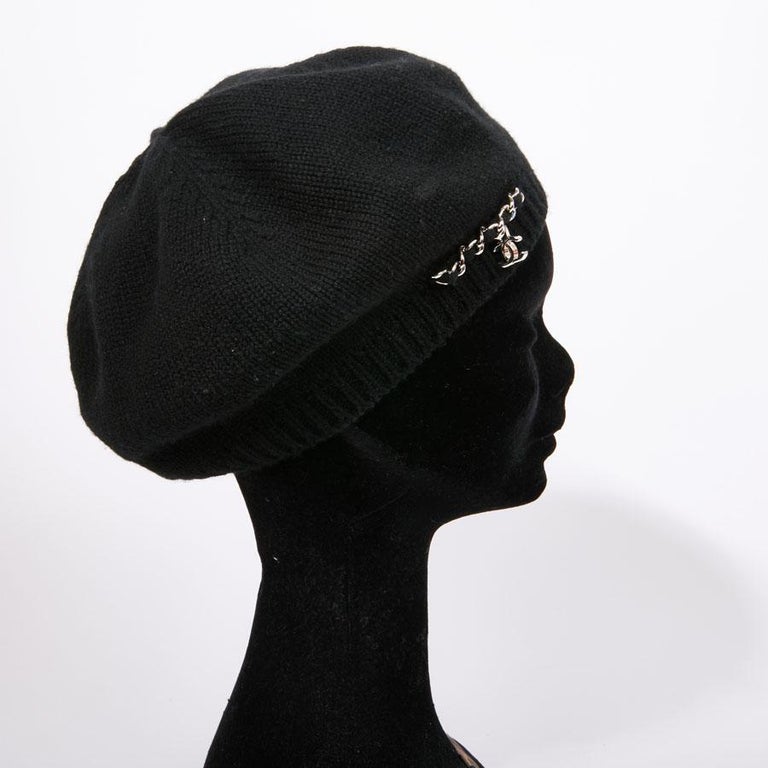 CHANEL Beret in Black Cashmere at 1stDibs chanel baret
