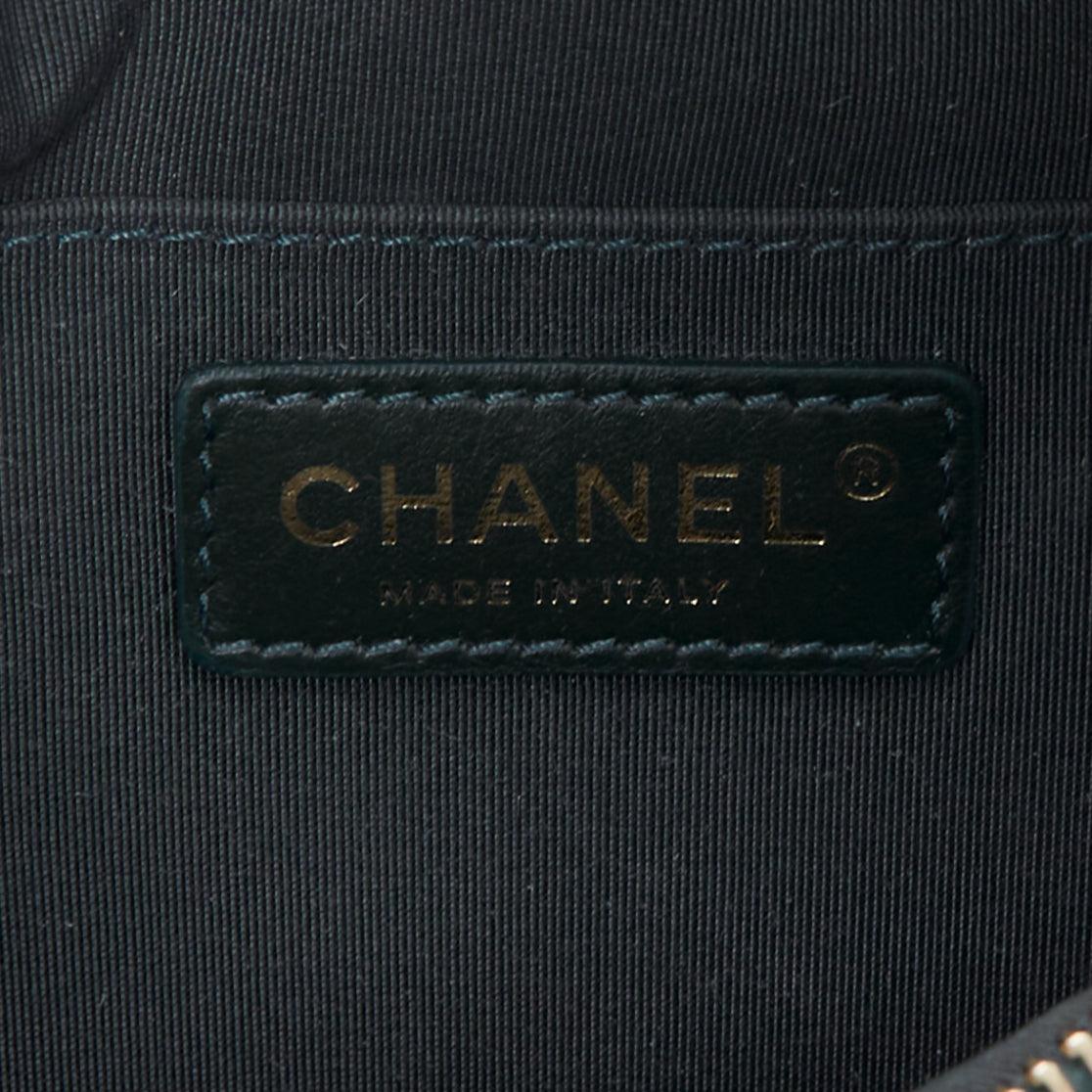 CHANEL Bi Classic green textured leather gold CC logo waist bag 3