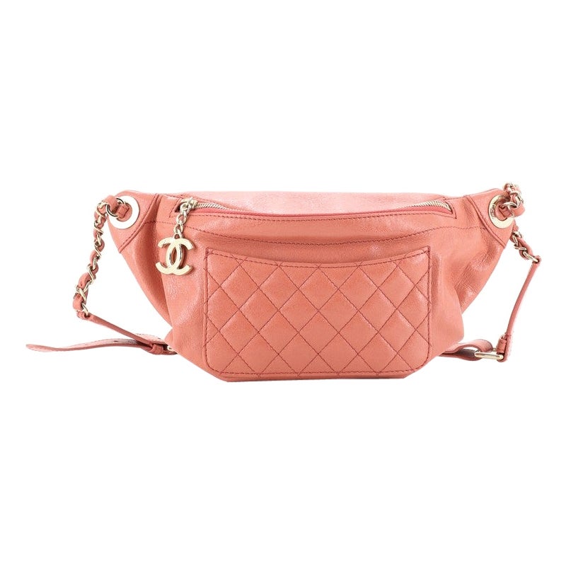 Chanel Bi Classic Taille Tasche Gestepptes Lammfell