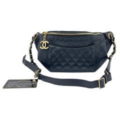 CHANEL Bi Classic Waist Bag Quilted Leather Fanny Pack Belt Bag