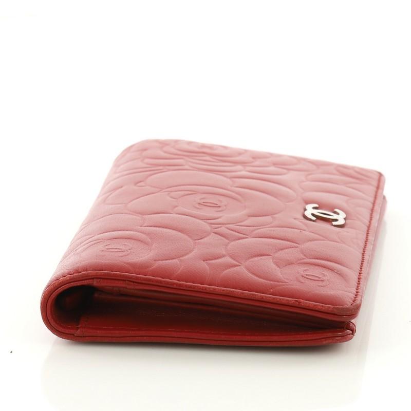 Chanel Bi-Fold Wallet Camellia Lambskin Long 1