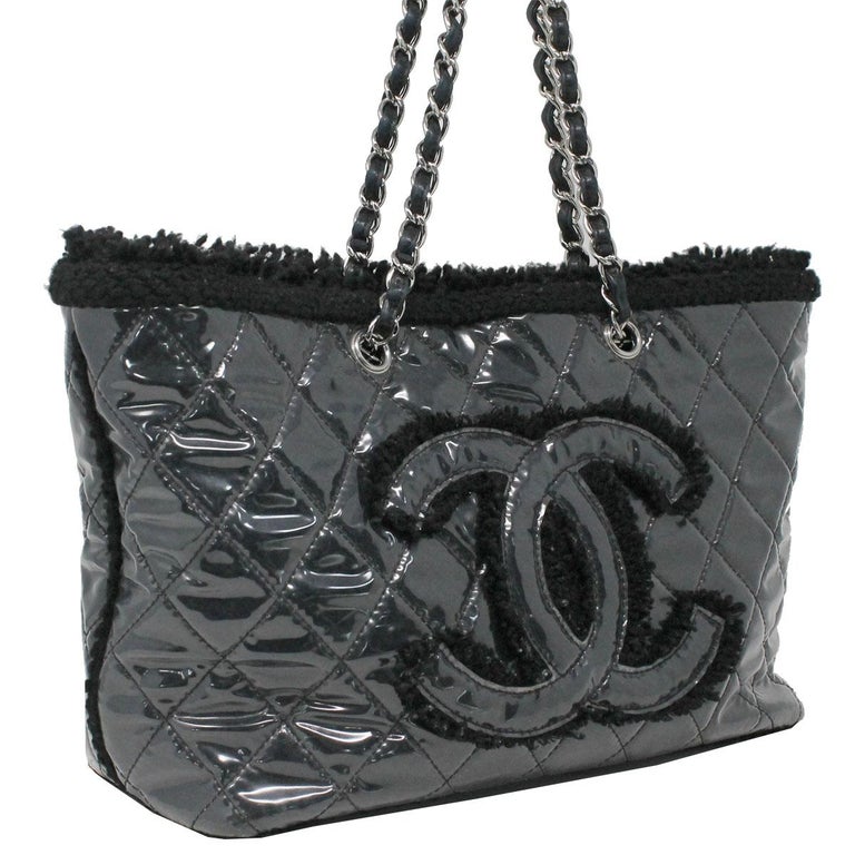 chanel shearling tote