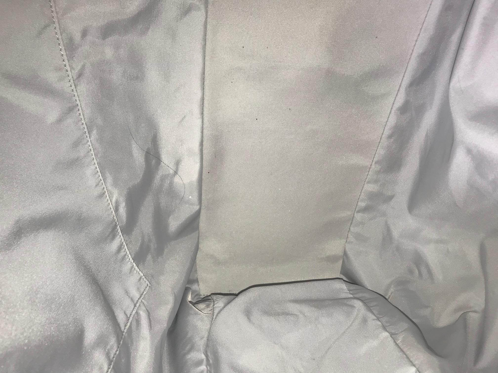 Chanel Biarritz Paris Xl Metallic Silver Diamond Stitched Coated Canvas Tote For Sale 6