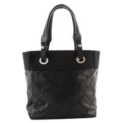 Chanel Biarritz Tote Quilted Coated Canvas Small