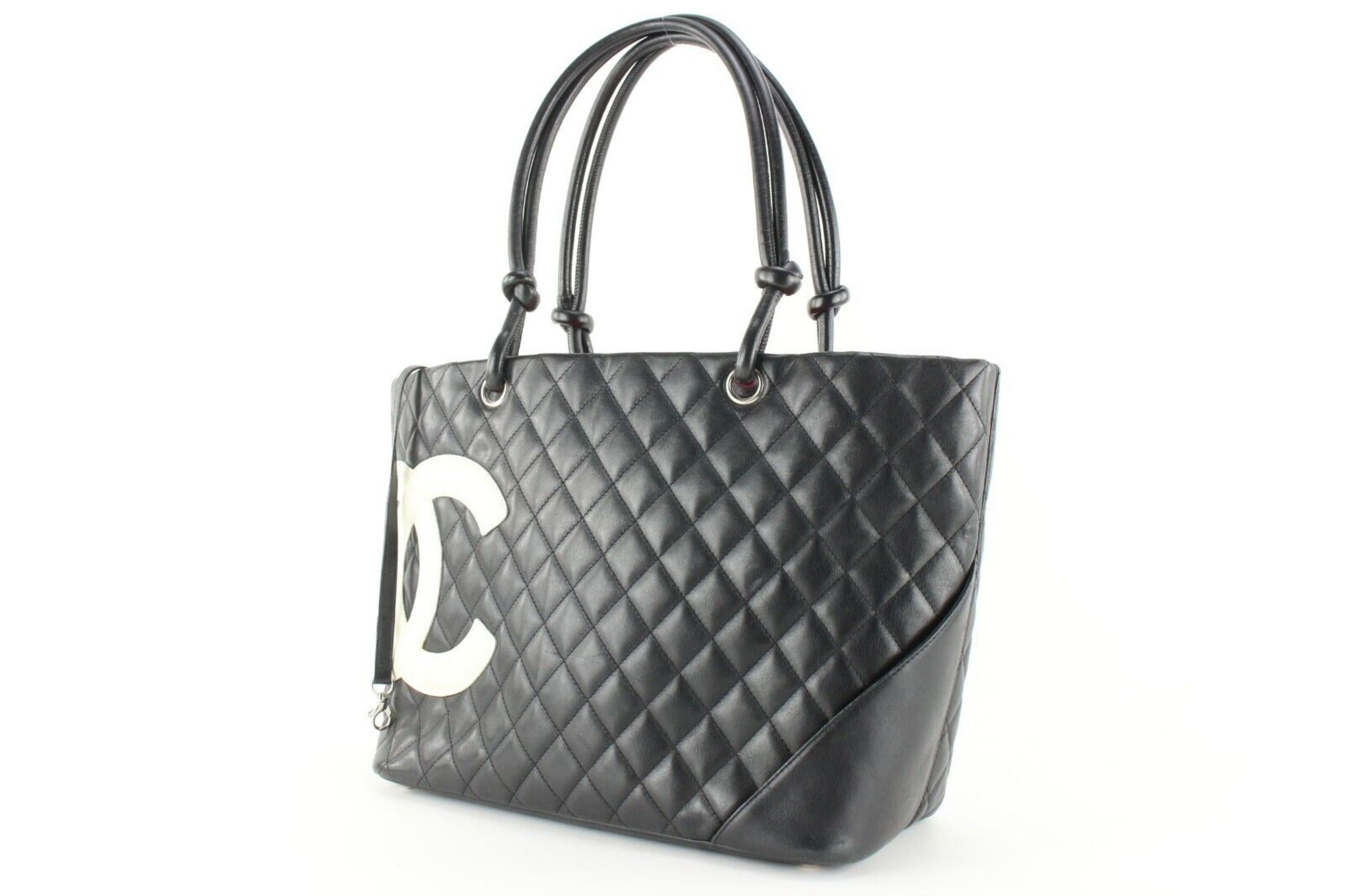 Chanel Bicolor Black Quilted Calfskin Cambon Tote 2C1103 7