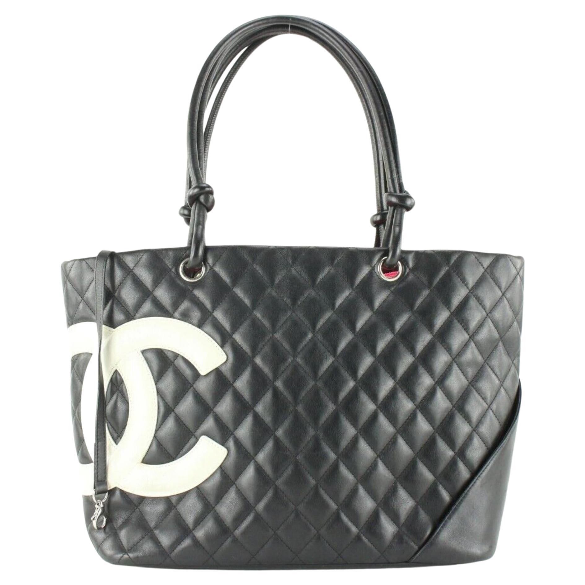 Chanel Bicolor Black Quilted Calfskin Cambon Tote 2C1103