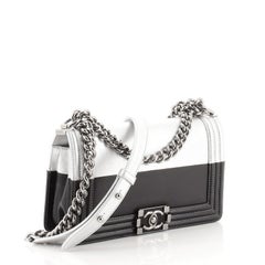 Chanel Bicolor Boy Flap Bag Calfskin Old Medium