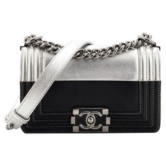 Chanel Bicolor Boy Flap Bag Calfskin Small