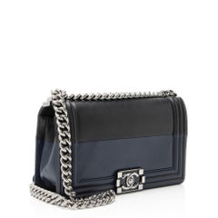 Chanel Bicolor Calfskin Old Medium Boy Bag