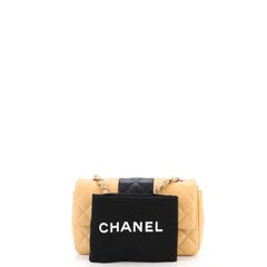 Chanel Bicolor Classic Single Flap Bag Quilted Lambskin Mini