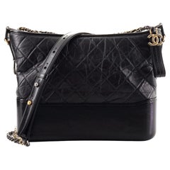 Chanel Bicolor Gabrielle Hobo Quilted Aged Calfskin Medium