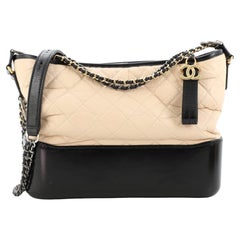 Chanel Bicolor Gabrielle Hobo Quilted Aged Calfskin Medium