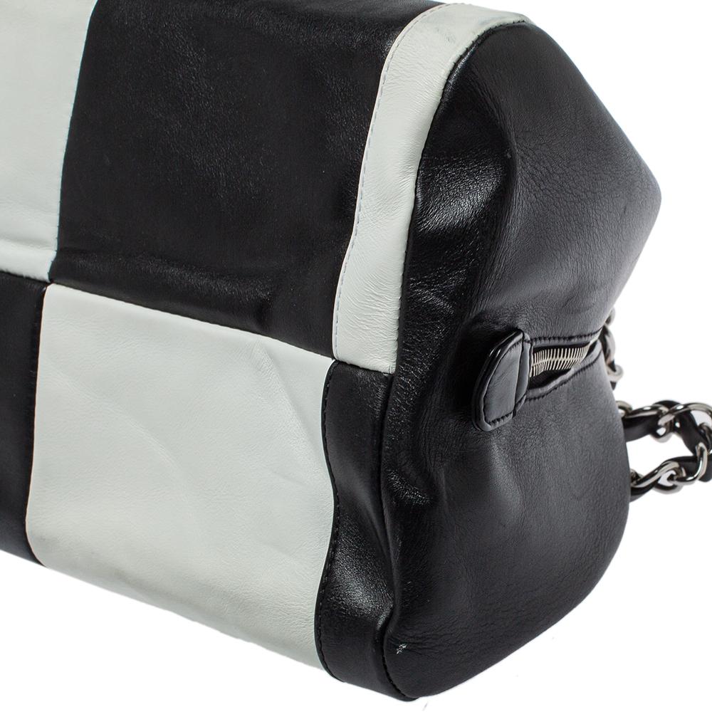 Chanel Bicolor Leather CC Bowling Bag 5