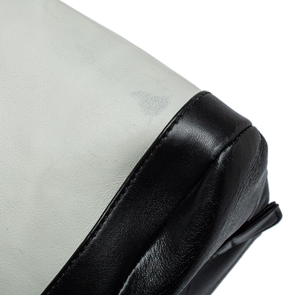 Chanel Bicolor Leather CC Bowling Bag 8