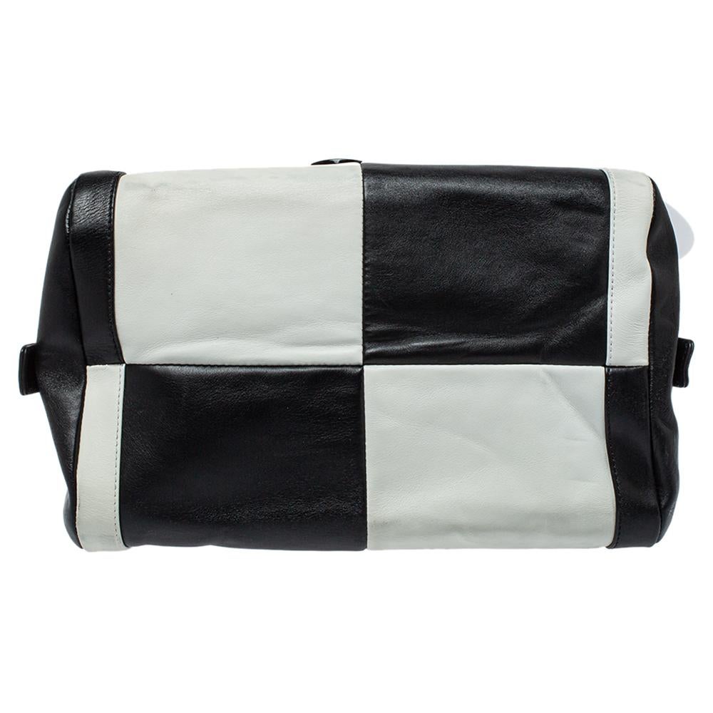 Women's Chanel Bicolor Leather CC Bowling Bag