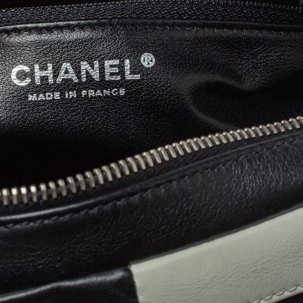 Chanel Bicolor Leather CC Bowling Bag 1