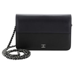 Chanel Bicolor Wallet on Chain Leather