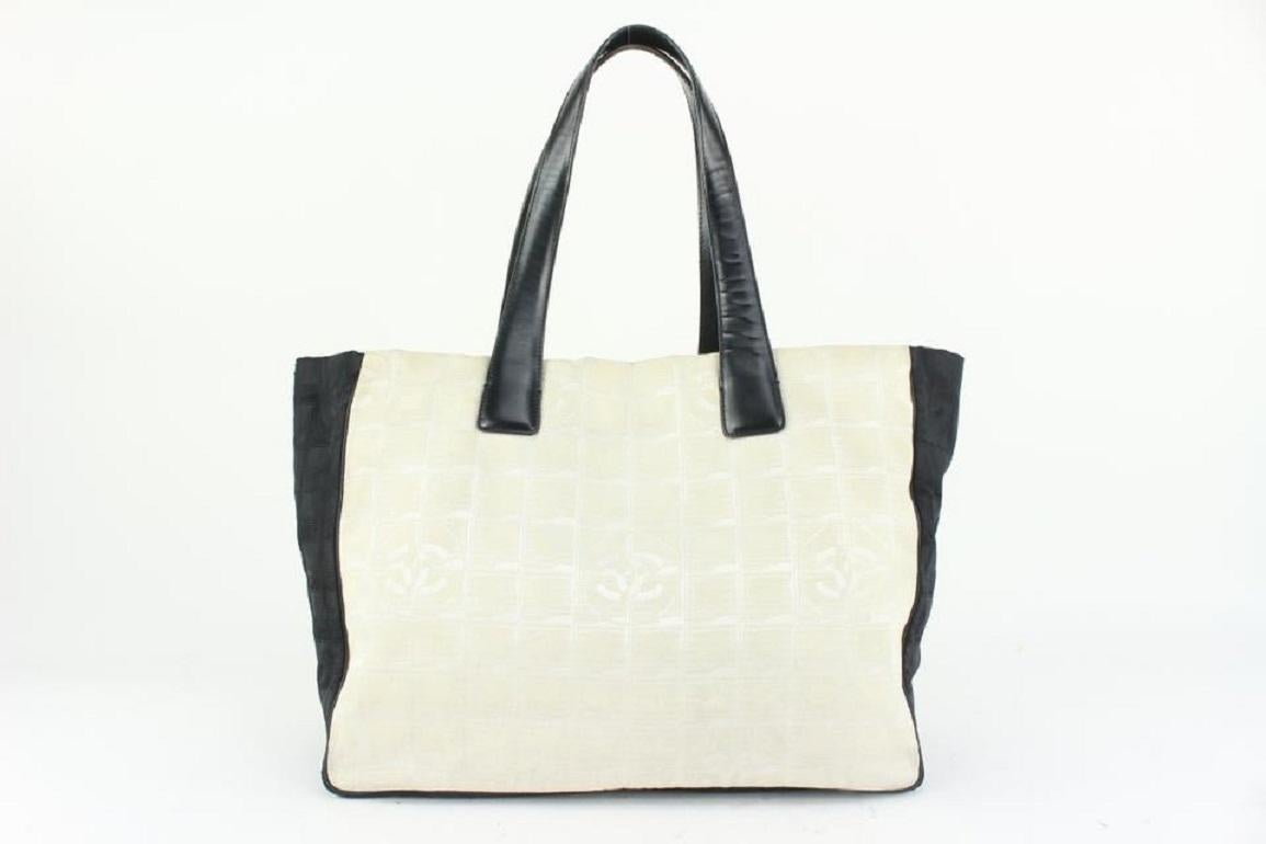 Chanel Bicolor White x Black New Line Shopper Tote bag 917cas32 For Sale 3