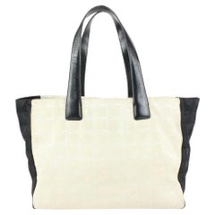 Chanel Bicolor White x Black New Line Shopper Tote bag 917cas32
