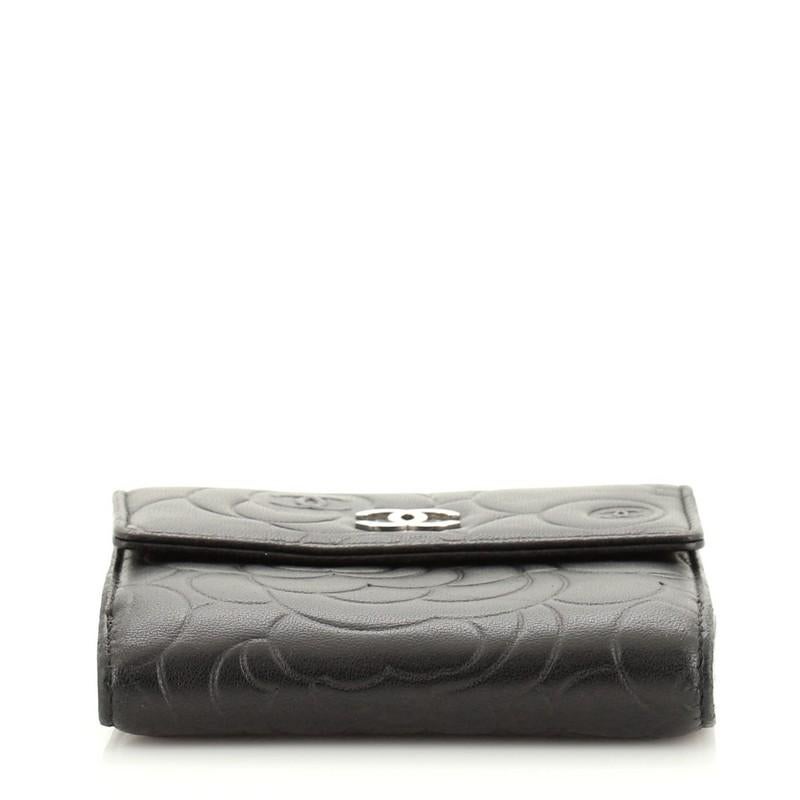 chanel camellia bifold wallet