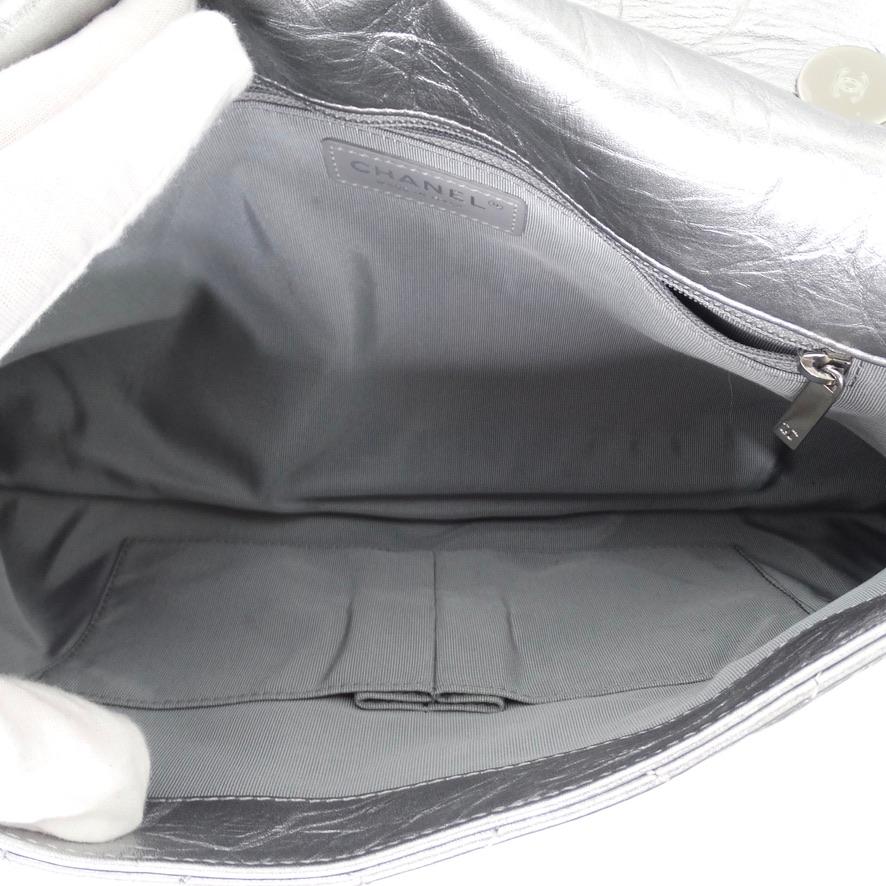 Chanel Big Bang Chain Flap Bag Metallic Crumpled Calfskin For Sale 6