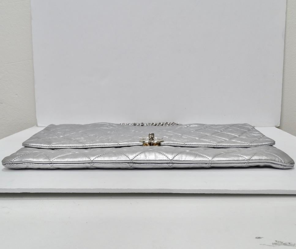Chanel Big Bang Chain Flap Bag Metallic Crumpled Calfskin For Sale 1