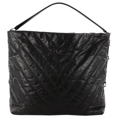 Chanel Big Bang Hobo Chevron Aged Calfskin Large