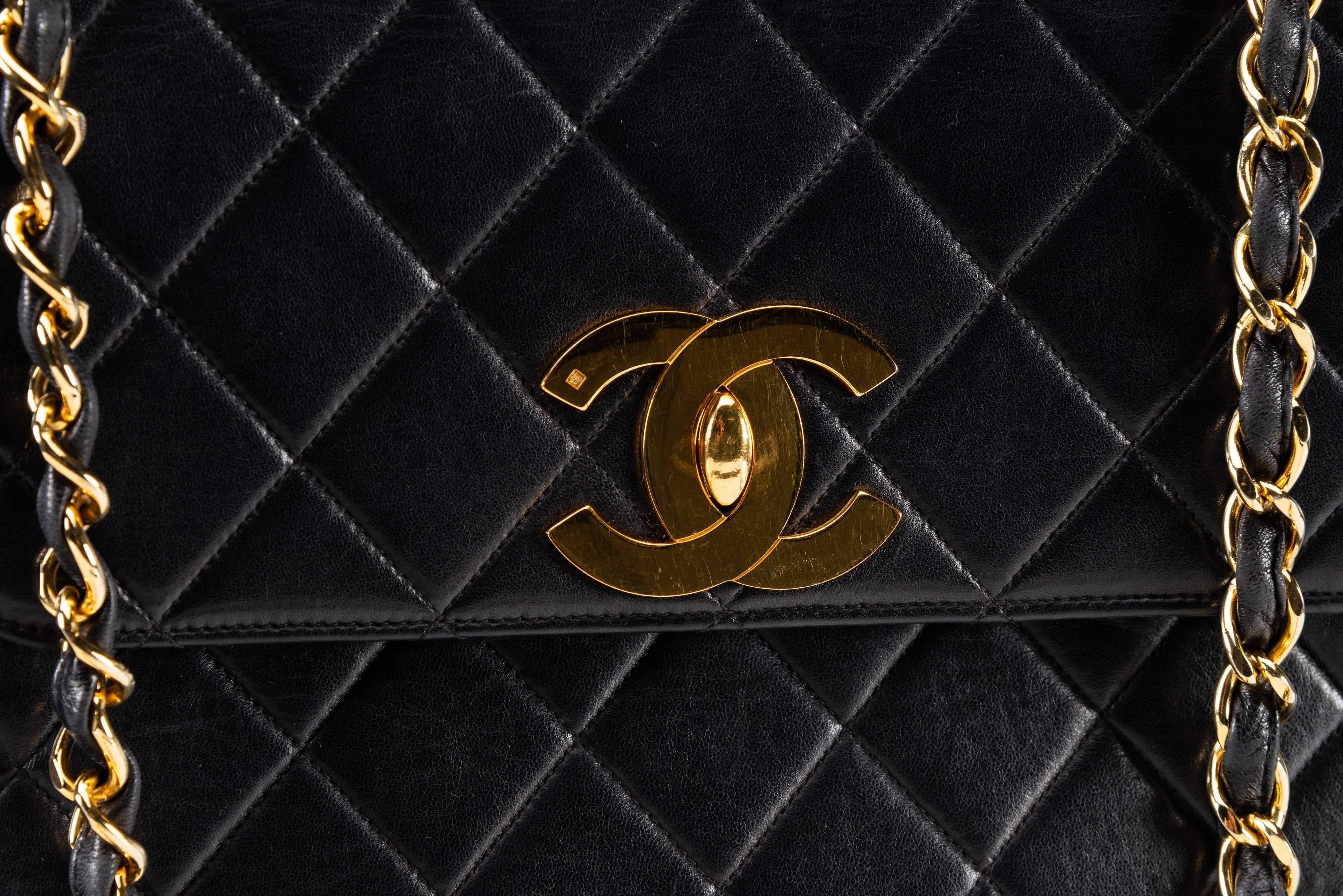 Chanel Big Logo Medium Flap Bag Vintage Lambskin 24k GHW 2