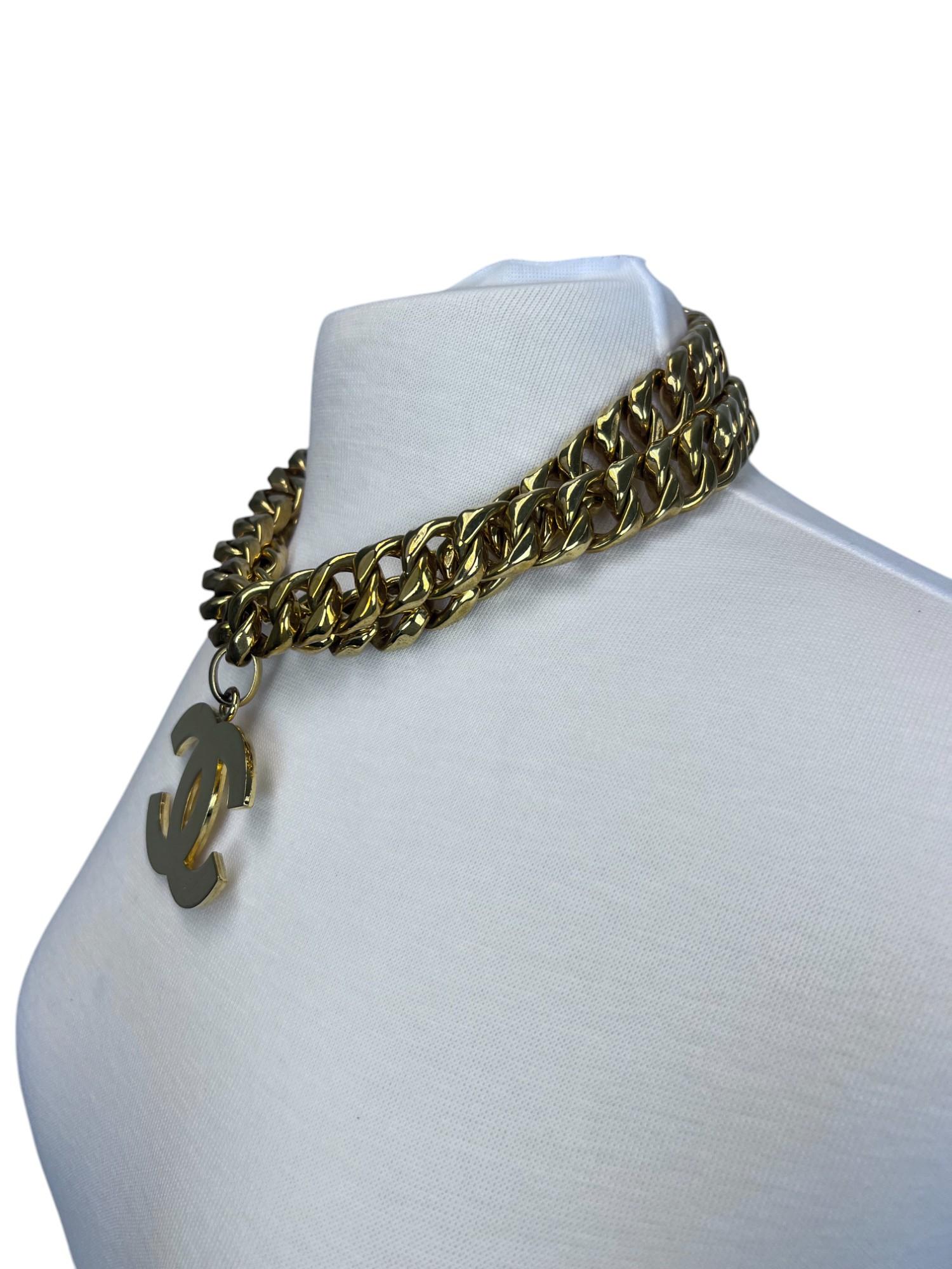 Chanel Big Logo Necklace/Belt For Sale 11