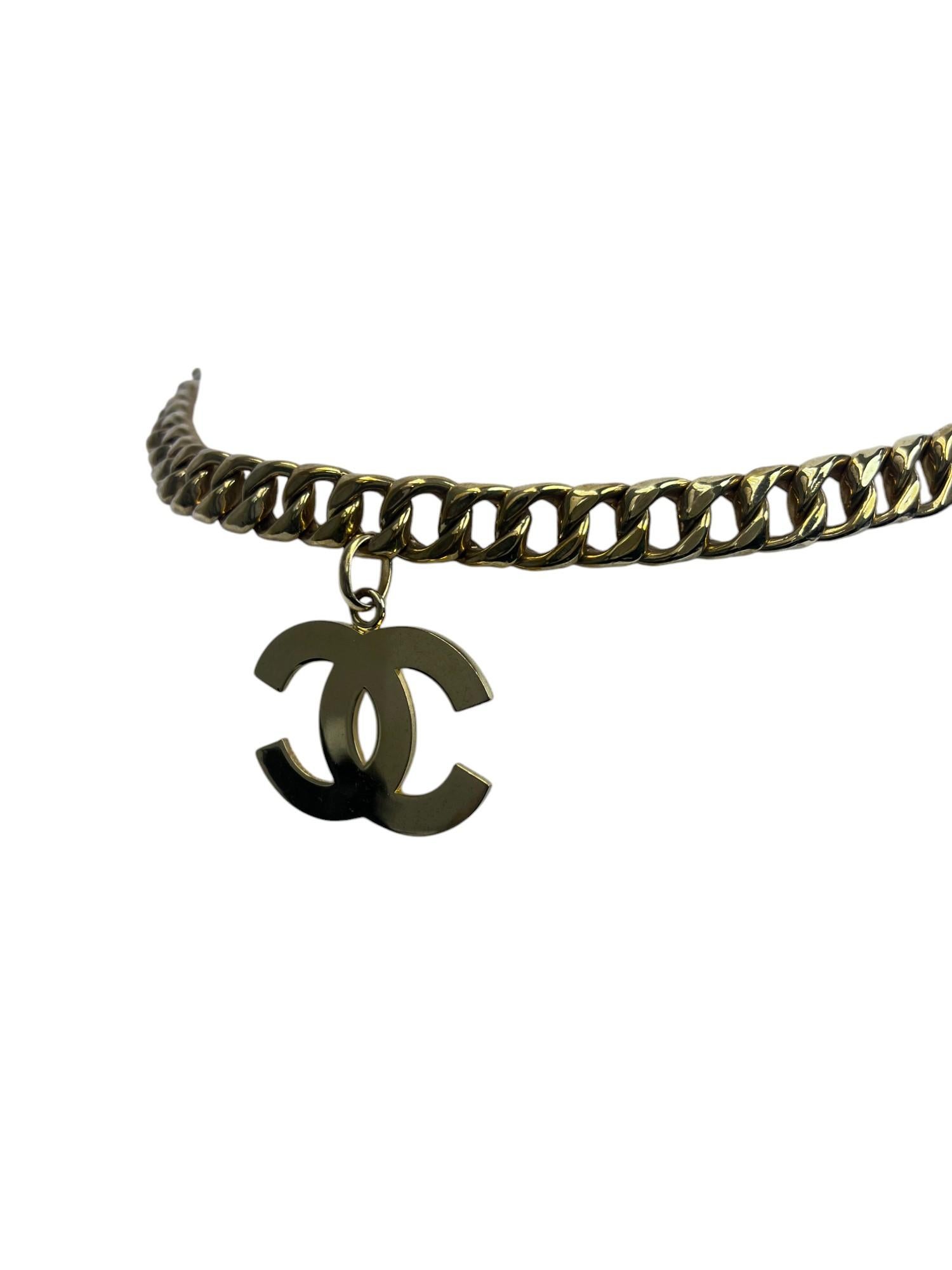 Chanel Big Logo Necklace/Belt For Sale 2