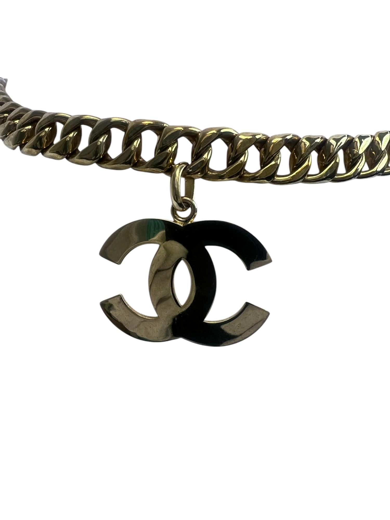 Chanel Big Logo Necklace/Belt For Sale 3