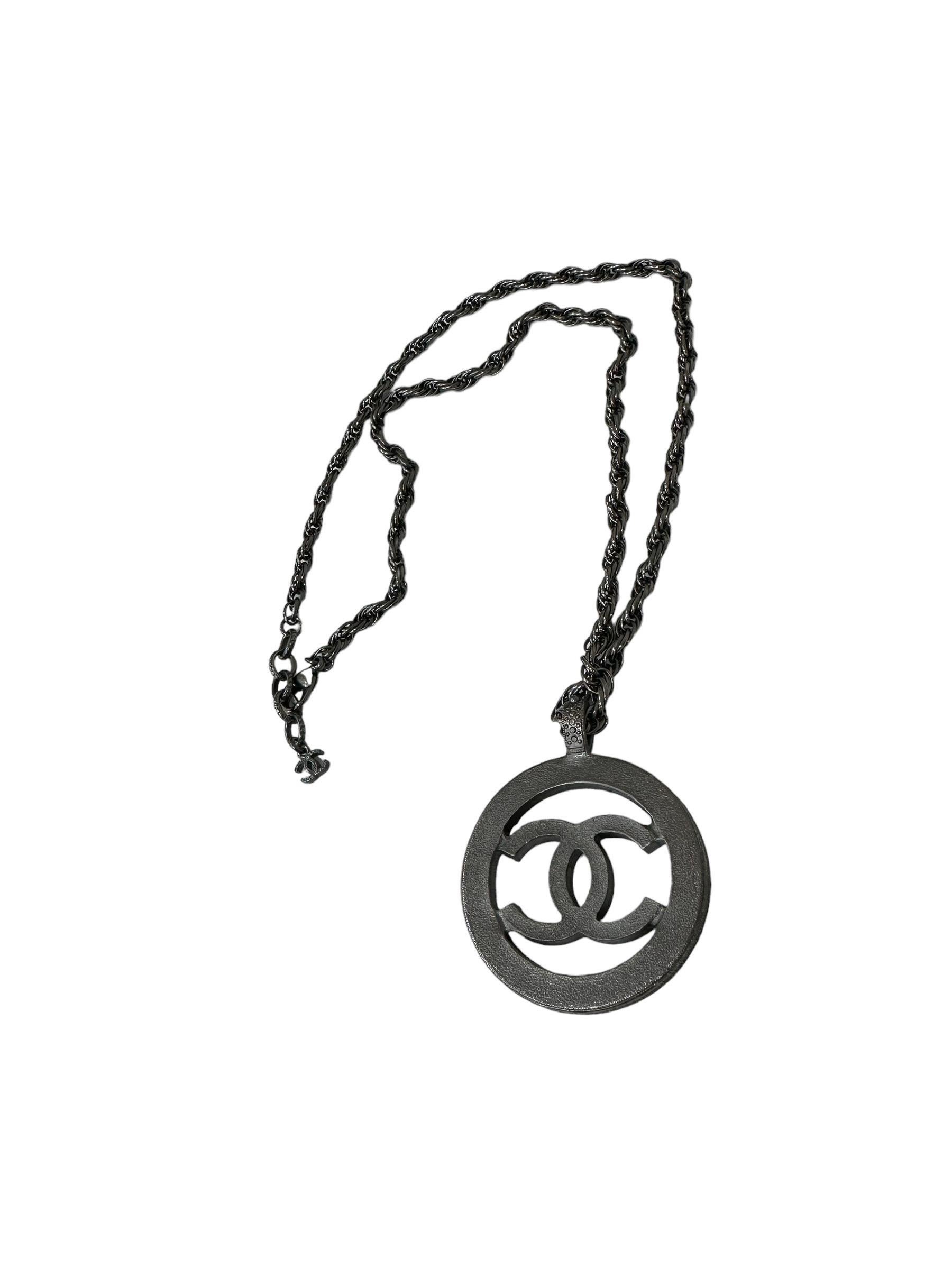 Women's Chanel Big Logo Necklace For Sale